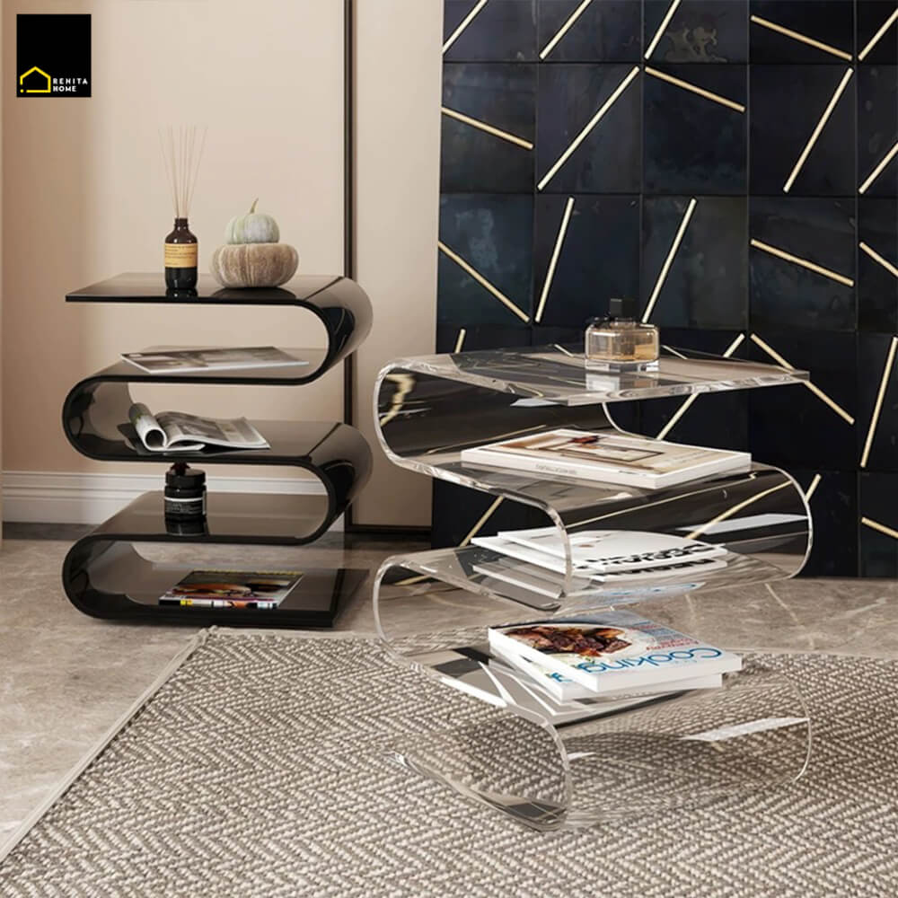 โต๊ะข้าง RENITA HOME รุ่น JERRY อะคริลิก สีใส